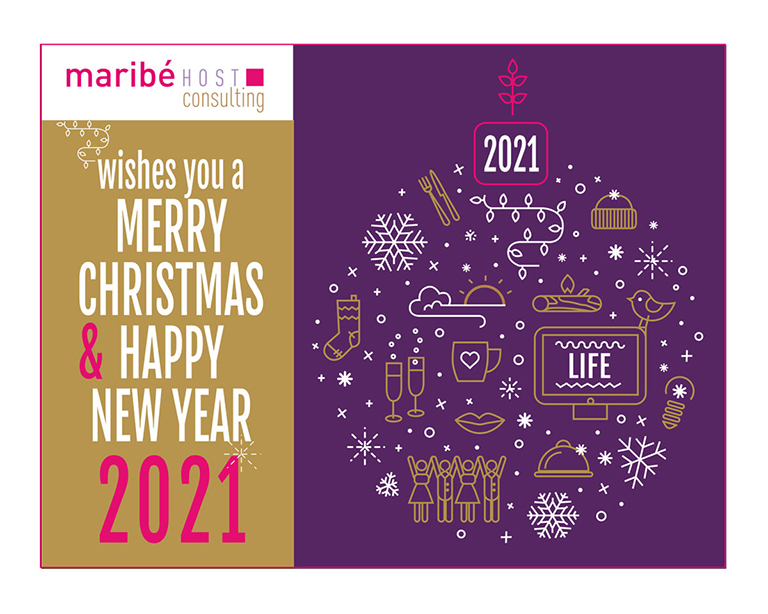 Carte de vœux 2021 pour Maribé Host Consulting