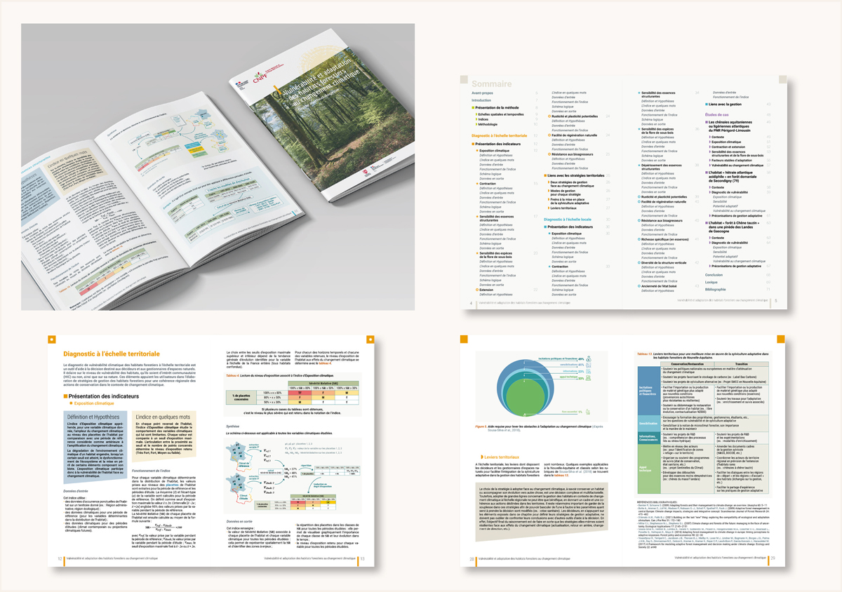 Guide technique Vulnérabilité et adaptation des habitats forestiers au changement climatique, édité par le CNPF