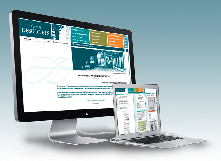 Webdesign du site web Antoine Desgodets-ecran1