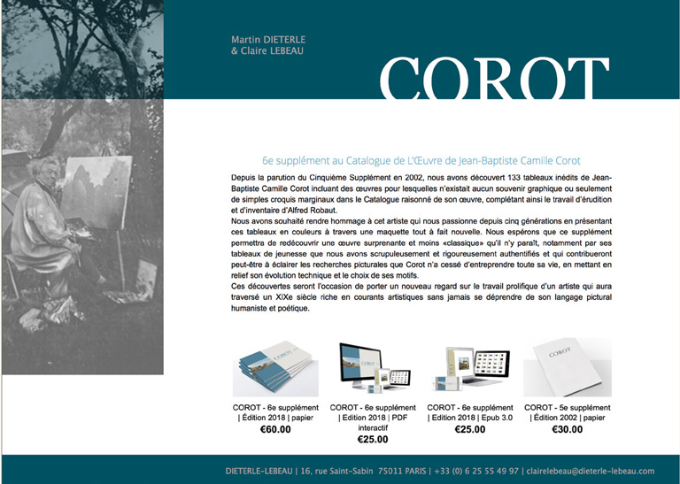 Création du site web de vente en ligne des catalogues Corot